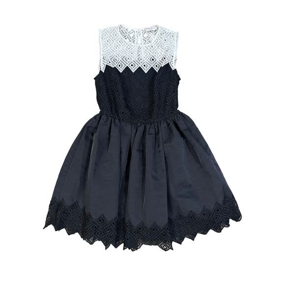 Sandro Paris Mini Dress Lace Bust Fit & Flare - Picture 6 of 9